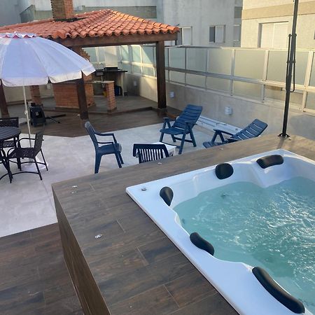 Cobertura Guaruja Apto Com Jacuzzi E Churrasqueira Exterior foto